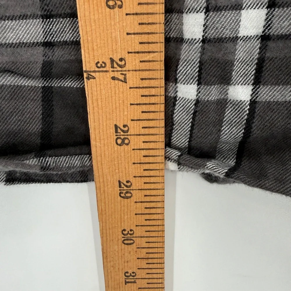 The North Face Shirt Mens L Grey Plaid Circular Design Flannel Button Down LS